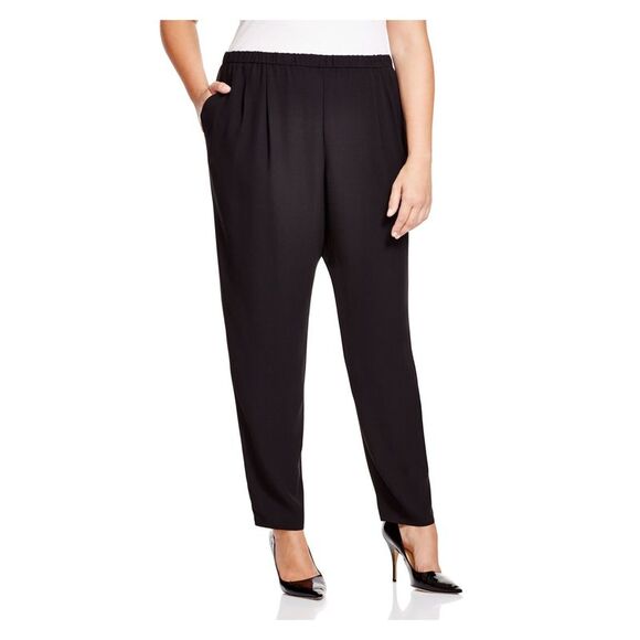 EILEEN FISHER Pants - EILEEN FISHER Womens Black Stretch Pocketed Wear To Work Pants Plus 1X